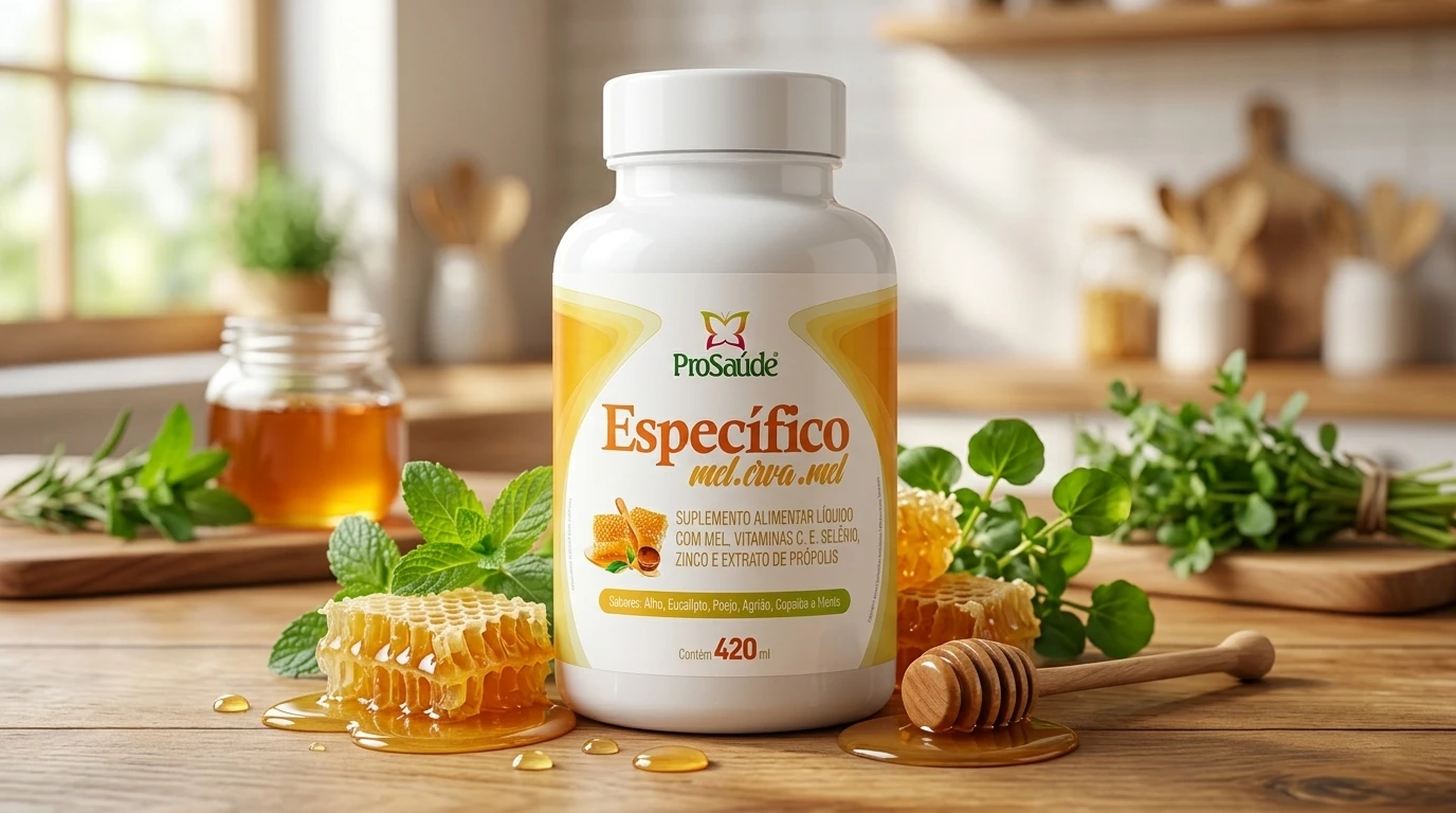 Combate sintomas de gripe, resfriado e tosse.