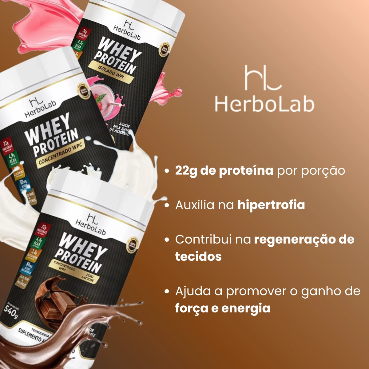 Whey Protein Concentrado (WPC) - Sabor Leite image hover