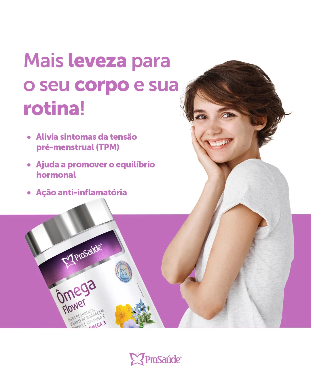 Ômega Flower - Ômega Vegetal para regulação hormonal  image hover