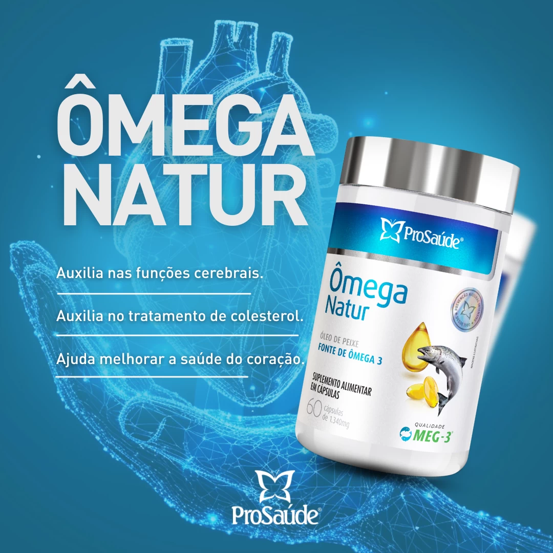 Ômega Natur - Ômega 3 (Óleo De Peixe) 1.340mg 60 cápsulas image hover