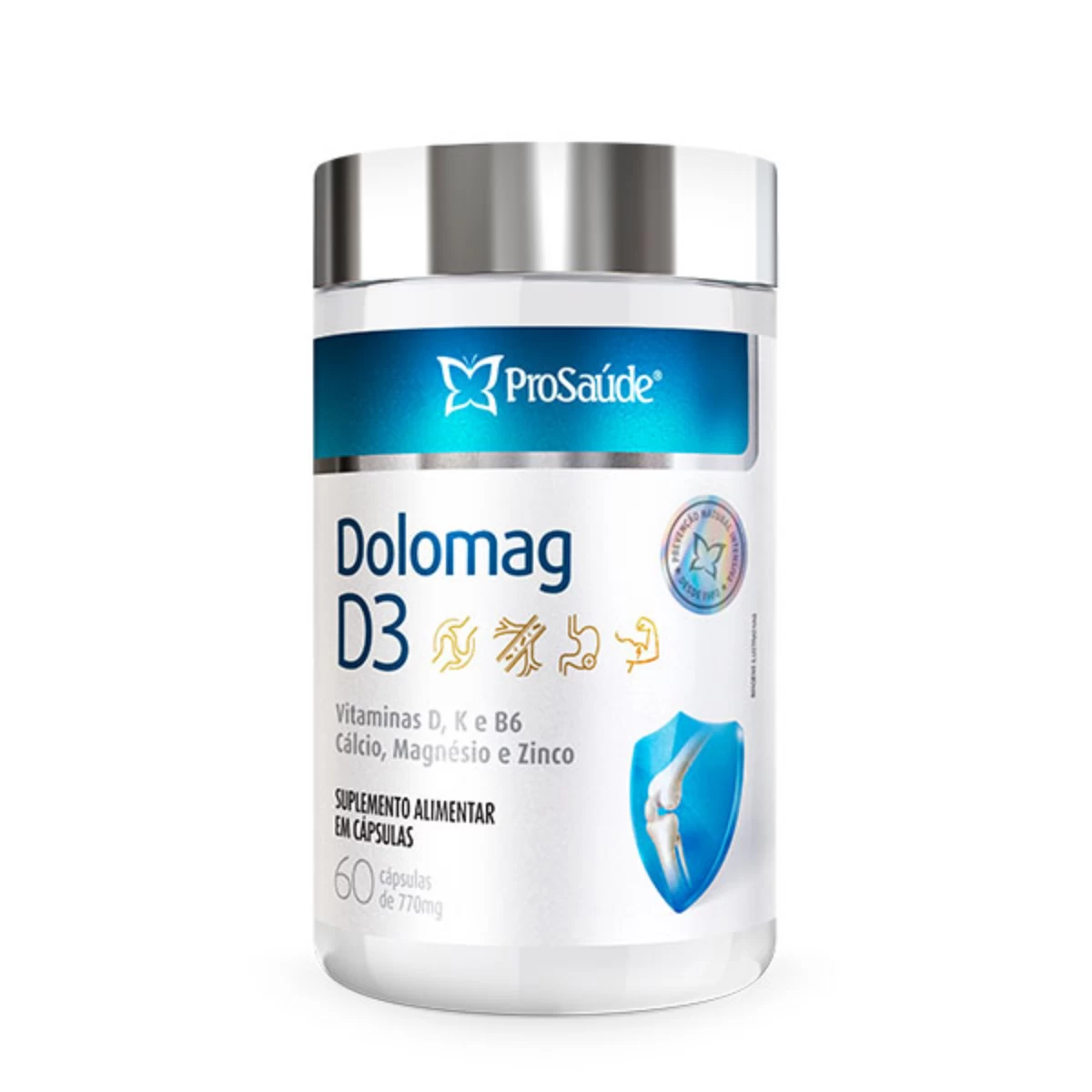 Dolomag - Cálcio + Magnésio + Zinco + D3 + B6 + K2