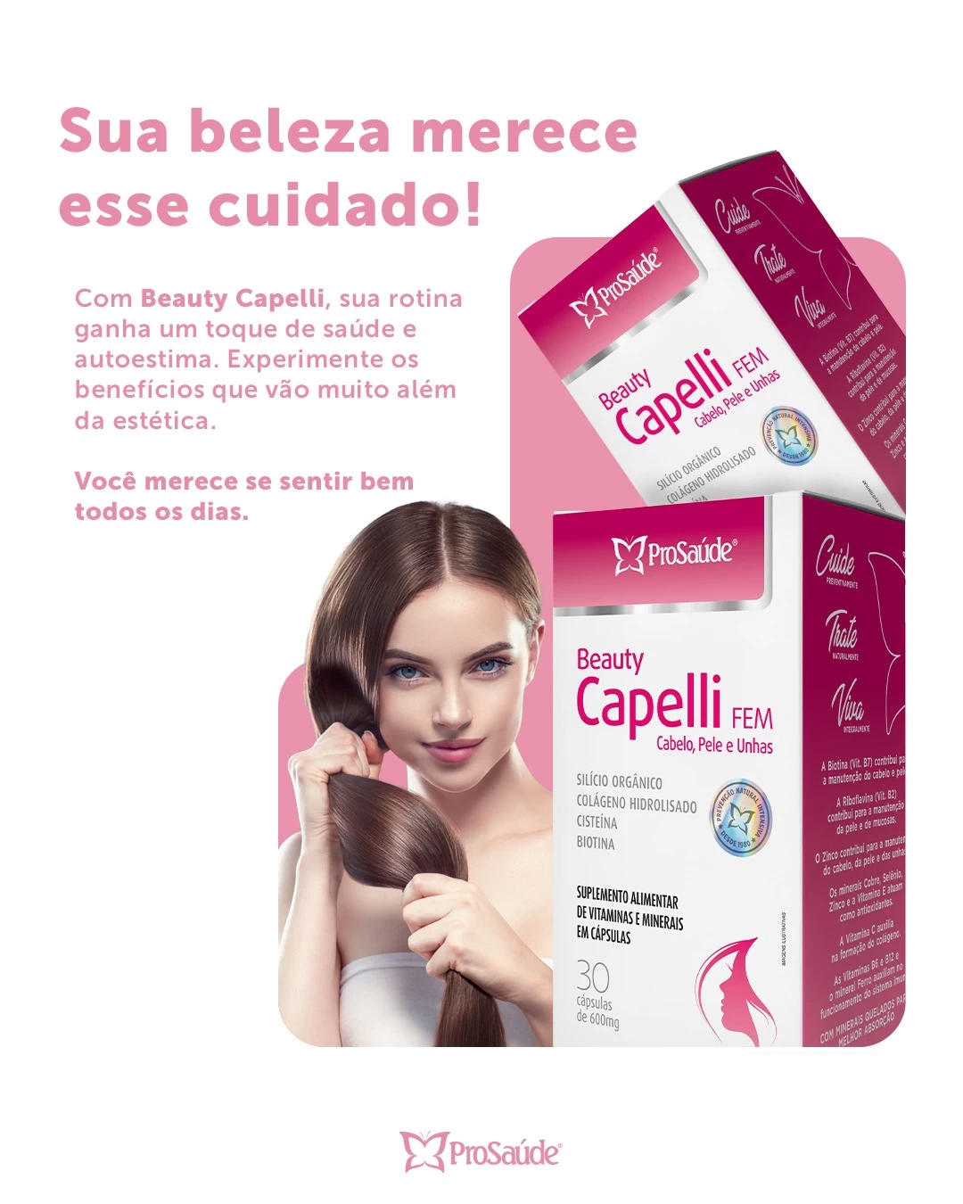 Beauty Capelli - Colágeno hidrolisado + Silício Orgânico + Biotina